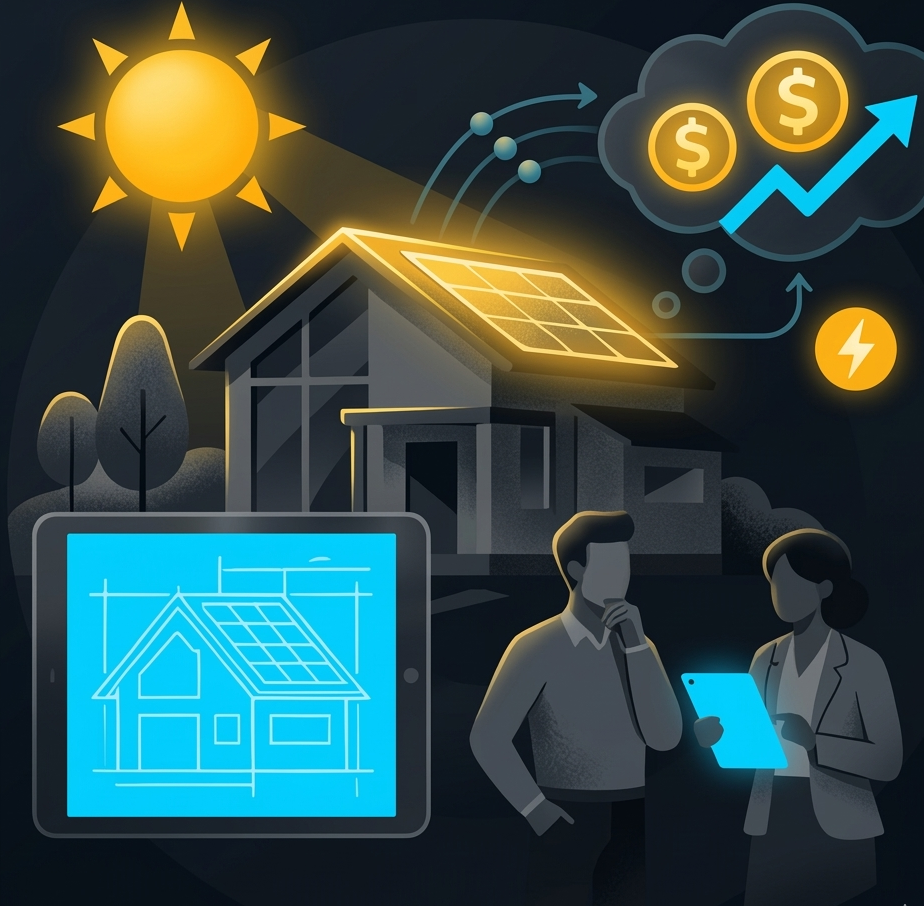 Planning and blueprinting solar installation